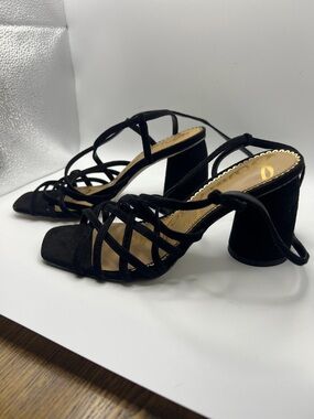 Sam Edelman Black Strappy Block Heel Sandals